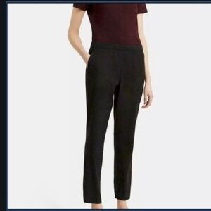 Theory Northsound Linen Pants Size 8 black grey